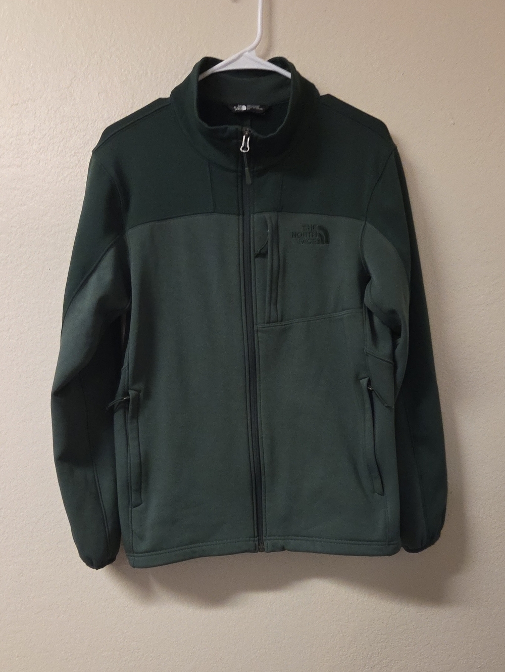 The North Face Men's Dark Green Full-Zip Fleece Jacket